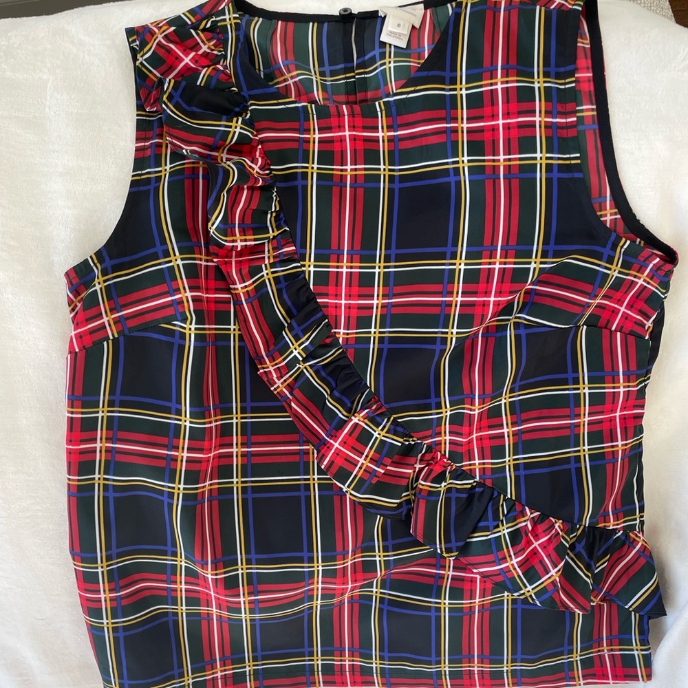 Festive Jcrew blouse/ tank